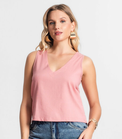 Regata De Linho Premium Feminino Endless Rosa