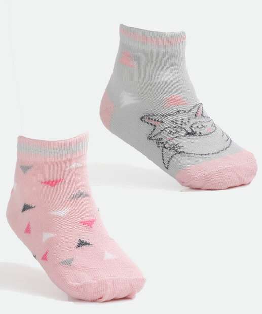 Image_Kit 2 Pares Meias Infantil Estampadas 