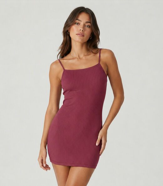 Image_Vestido Canelado De Alça Select Vermelho
