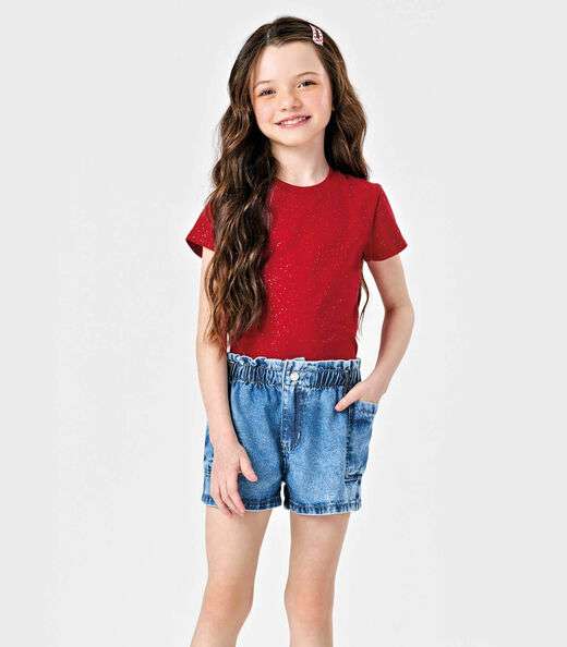 Image_Shorts Menina Jeans Trick Nick Azul