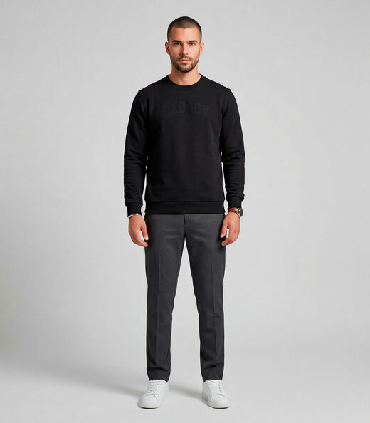 Blusão Masculino Moletom Felpado Bordado Diametro Preto