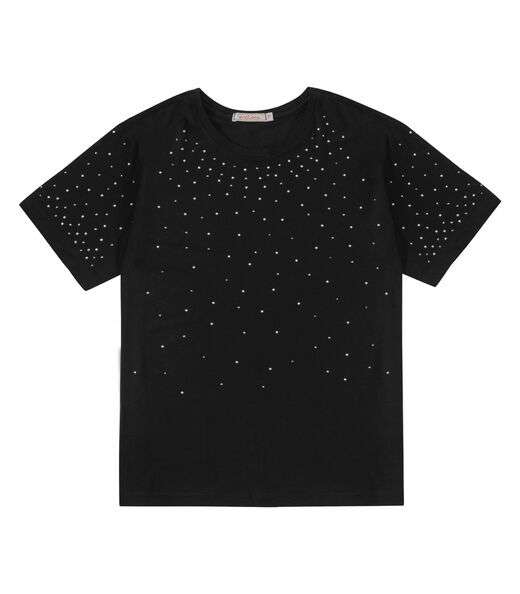 Blusa Feminina Com Strass Endless Preto
