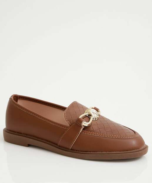 Image_Mocassim Loafer Feminino Bico Redondo Caramelo