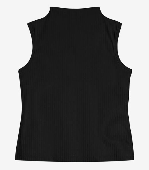 Blusa em Ribana Canelada Rovitex Preto