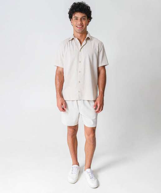 Camisa Masculina Manga Curta MR Off White