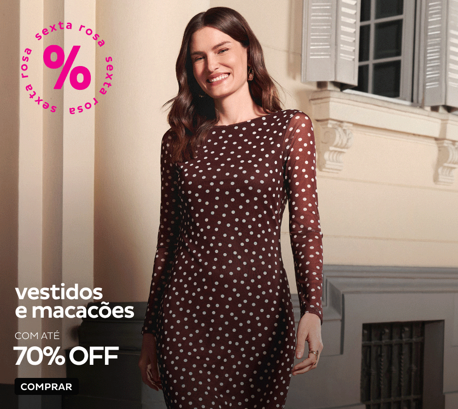 Vestidos e Macacões com até 70% OFF Vestidos e Macacões com até 70% OFF