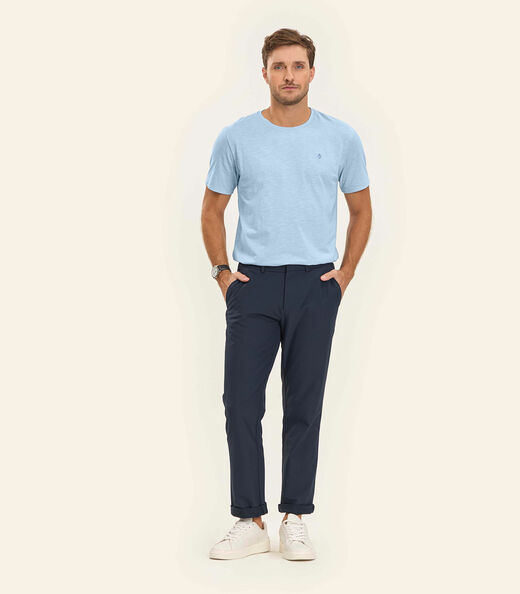 Camiseta Masculina Meia Malha Diametro Azul