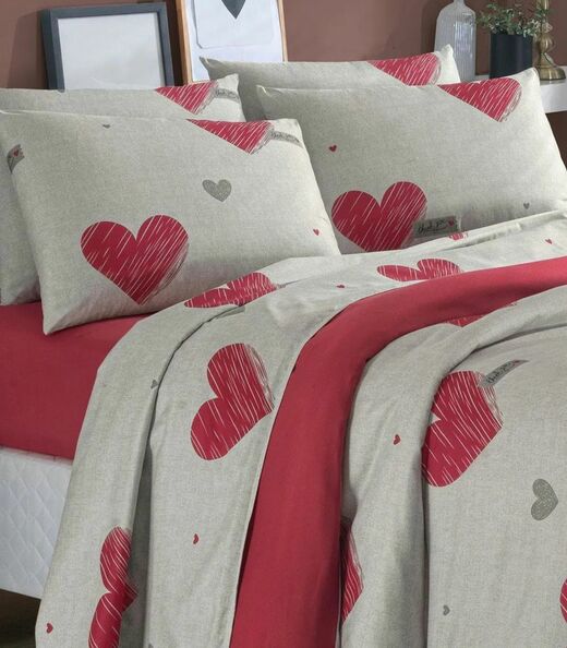 Jogo Capa de Edredom Solteiro 2 Peças Lar e Lazer Cinza