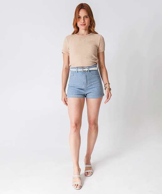 Image_Short Jeans Feminino Cintura Alta Azul