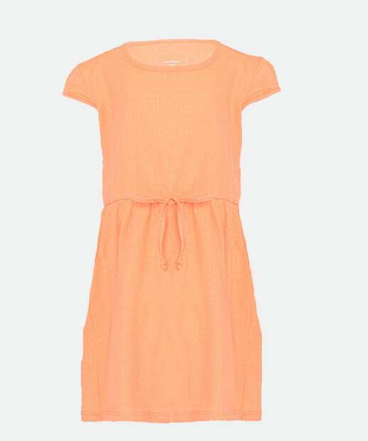 Vestido Infantil Manga Curta Textura Marisa Tam 4 a 12