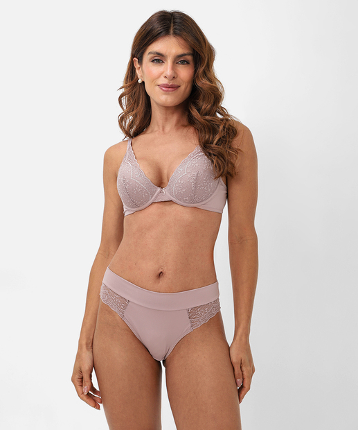 Sutiã de Renda Push Up Marisa Rosa