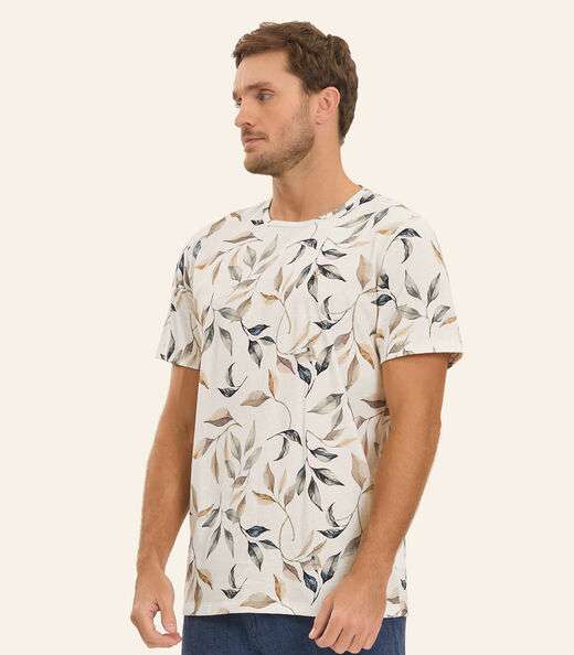 Image_Camiseta em Meia Malha Masculina Diametro Bege