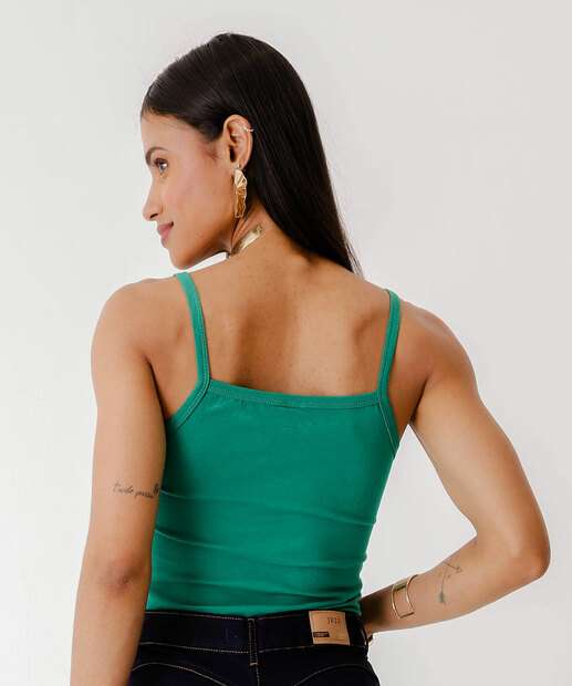 Blusa Regata Feminina Cotton Alças Finas Marisa