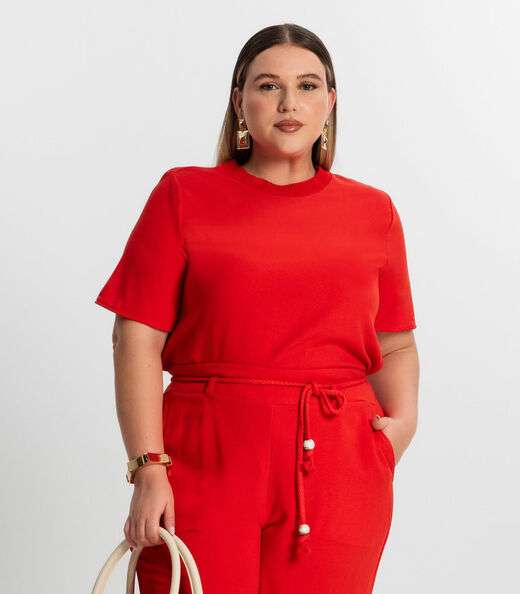 Image_Blusa Feminina Plus Size Secret Glam Laranja