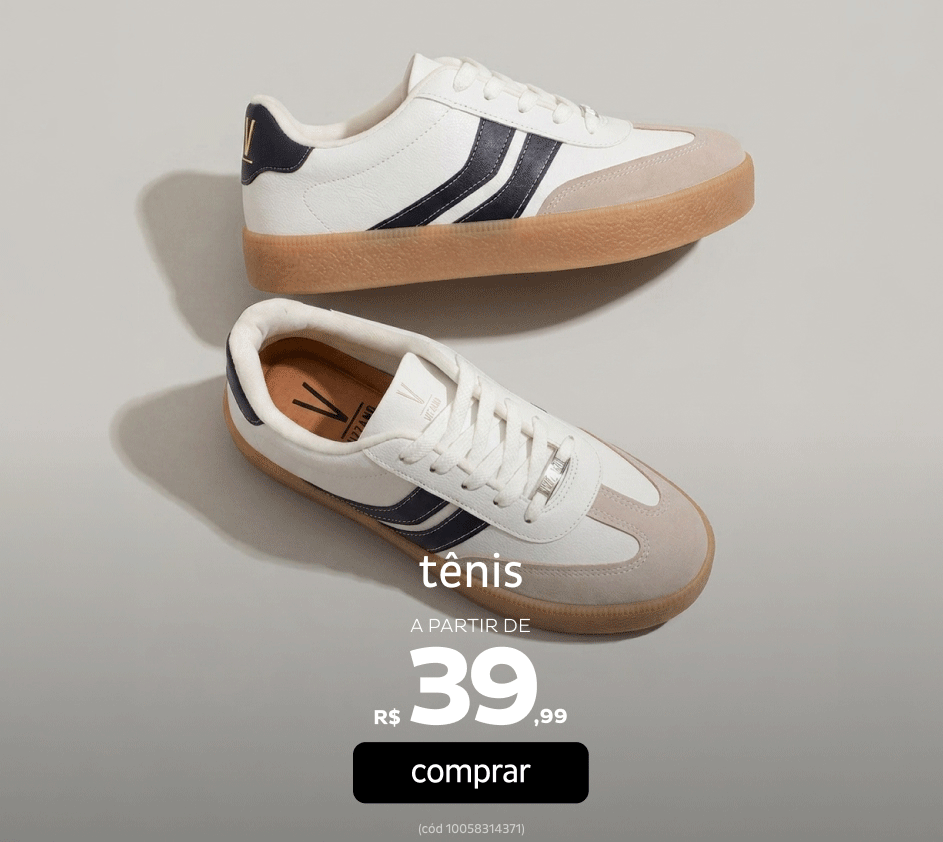 Tênis a partir de R$39,99 Tênis a partir de R$39,99
