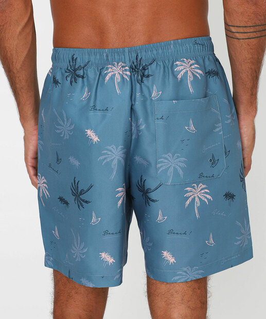 Bermuda Masculina Surf Coqueiro Marisa Azul