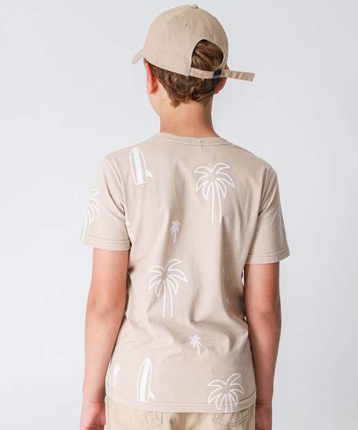 Camiseta Juvenil Coqueiro Marisa Tam 10 a 16 Areia