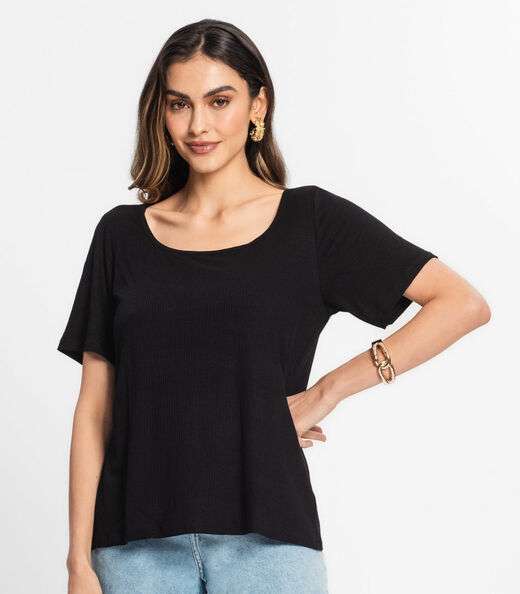 Blusa Feminina Canelada Select Preto