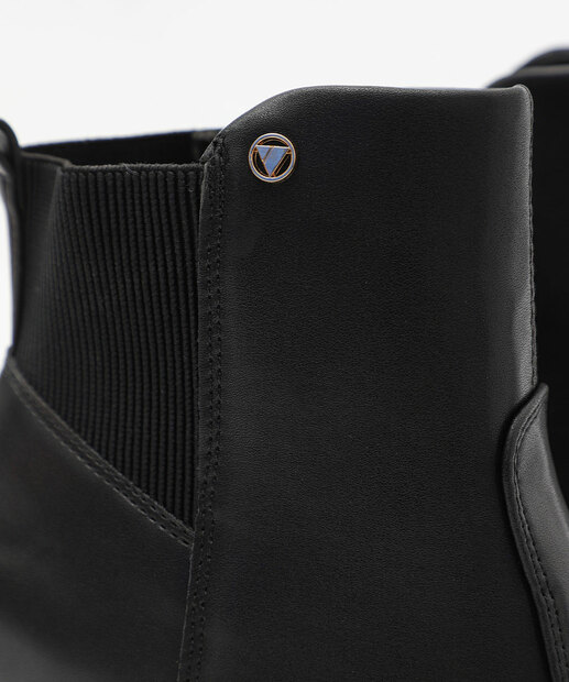 Bota Feminina Cano Curto Salto Grosso Via Uno Preto