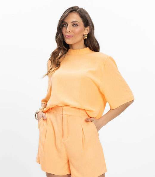 Image_Blusa Viscose Slub Feminina Endless Laranja