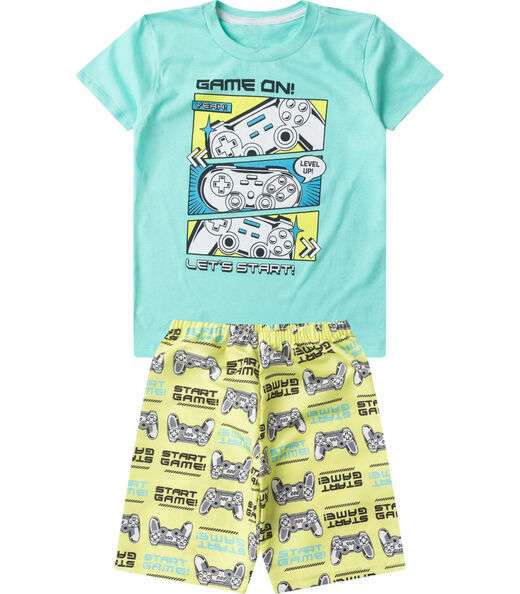 Image_Conjunto Infantil Menino Curto Estampado Select Azul