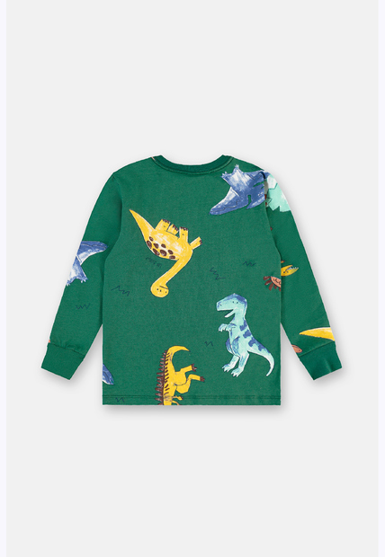 Camiseta Manga Longa Mundo Dino Up Baby