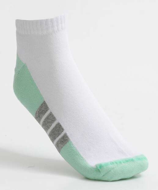 Kit 3 Pares Meias Cano Curto Feminina Esportiva Marisa 