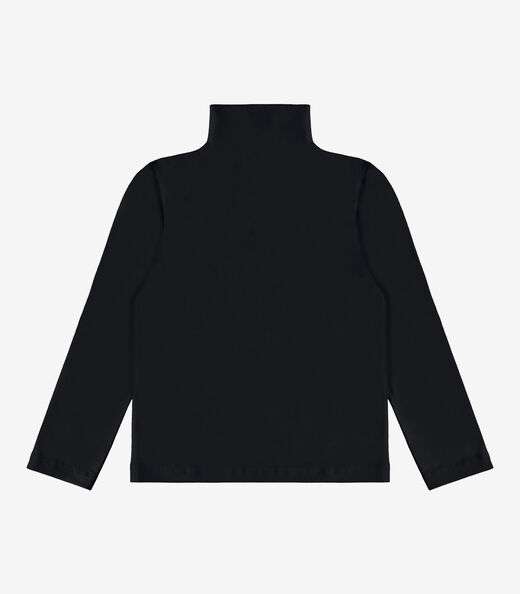 Blusa Manga Longa Infantil Gola Alta Rovitex Kids Preto