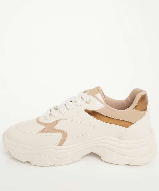 Tênis Feminino Chunky Sneaker Recorte Marisa off White