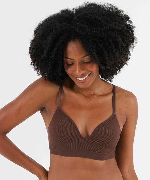 Image_Sutiã Top Sem Costura Alongado Marisa Marrom