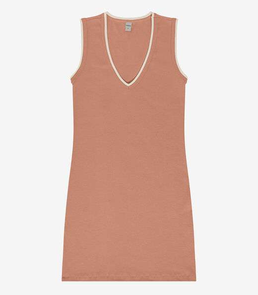 Vestido Curto em Ribana Rovitex Marrom