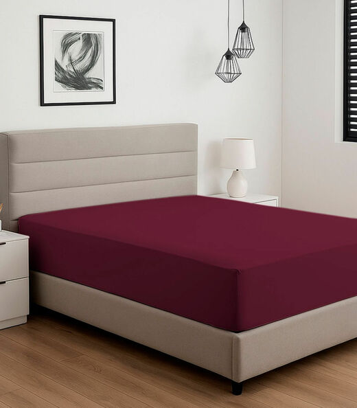 Image_Lençol Liso Casal Com Elástico Vivaldi Vermelho