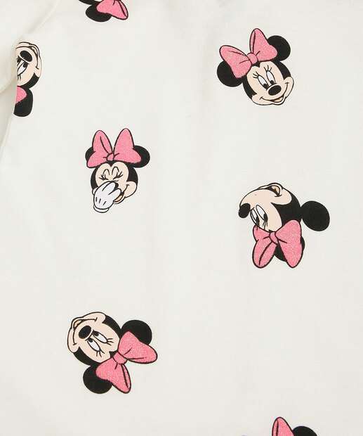 Camiseta Infantil Manga Longa Minnie Disney Tam 1 a 4