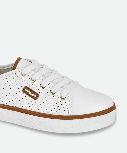 Tênis Casual Feminino Moleca Branco