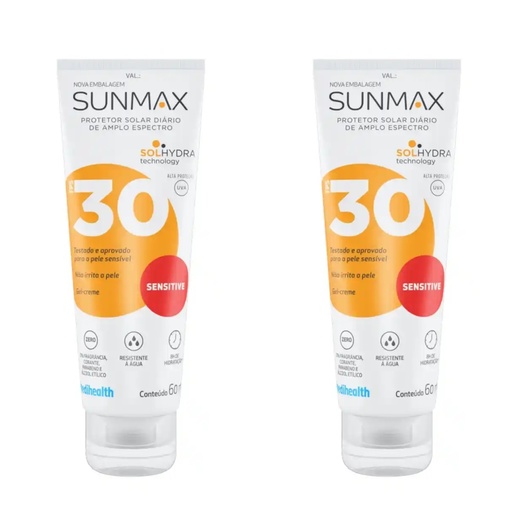 Image_Kit com 2 Unidades de Protetor Solar Sunmax Sensitive FPS30 60ml