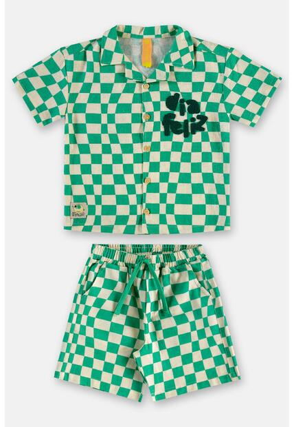 Conjunto Menino Camisa e Bermuda Três e Já