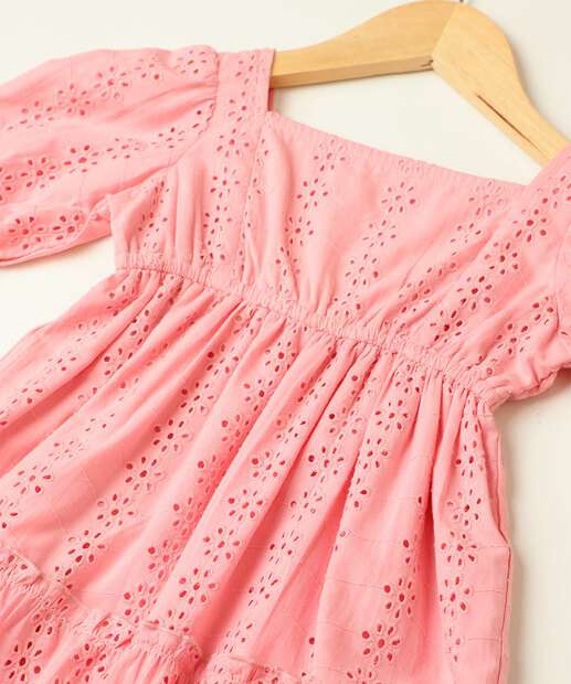 Vestido Infantil Manga Curta Laise Marisa Tam 1 a 4 