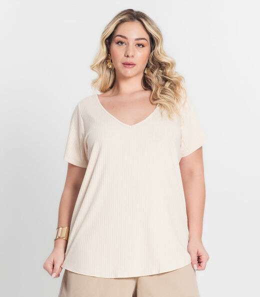 Image_Blusa Feminina Plus Size da Infinita Cor Bege
