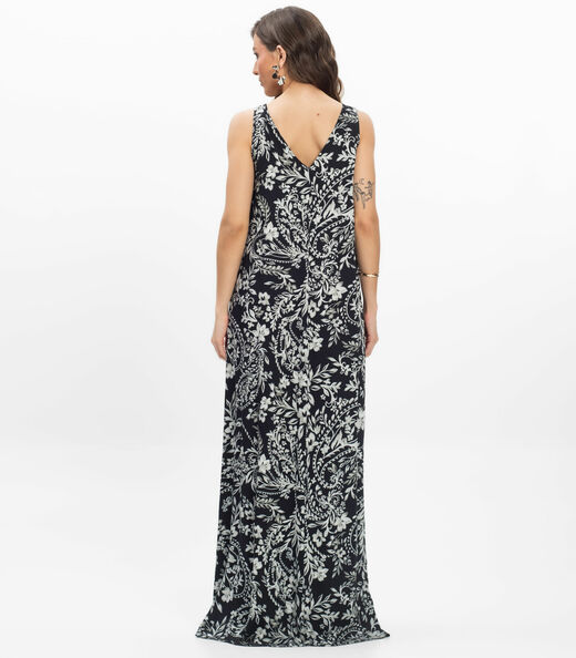 Vestido Viscose Khyara Longo Feminino Endless Preto