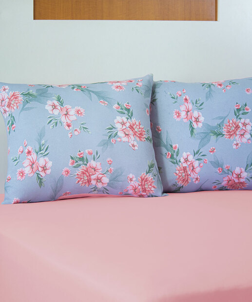 Jogo de Cama Casal Floral Doce Vida 3 Peças