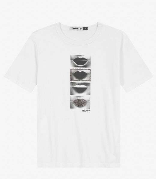 Camiseta T-Shirt Manga Curta em Meia Malha Minty Branco