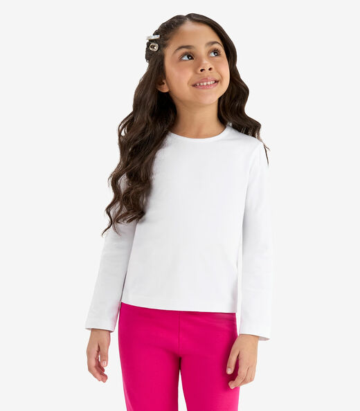 Image_Blusa Manga Longa Infantil Feminina Rovitex Kids Branco