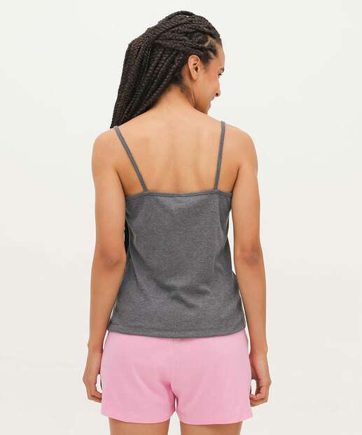 Pijama Feminino Recorte Alças Finas Marisa