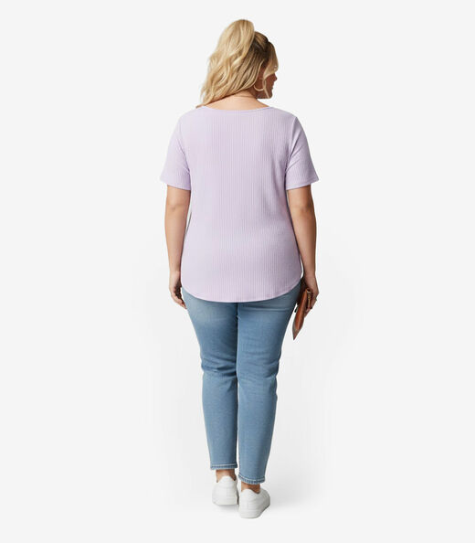 Blusa Feminina Plus Size da Infinita Cor Roxo