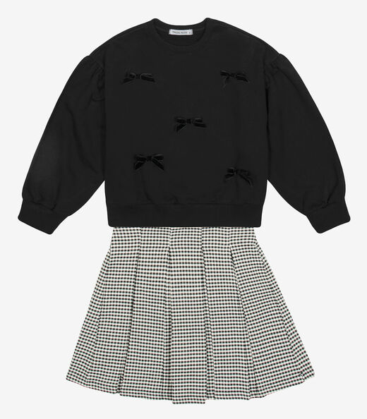 Conjunto Blusão com Saia Feminino Trick Nick Preto