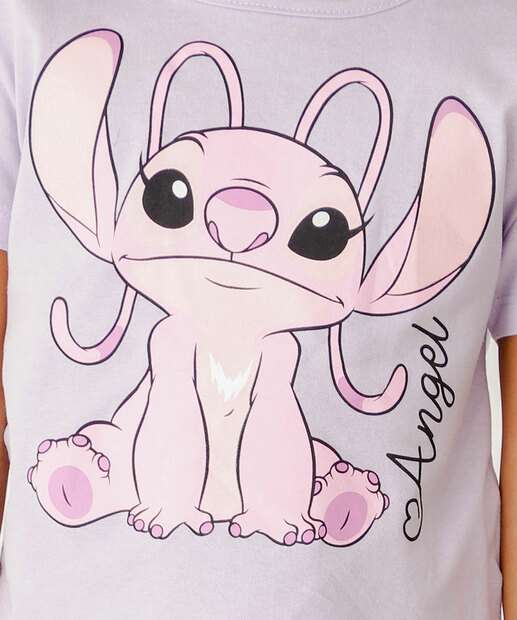 Camiseta Infantil Estampa Angel Disney Tam 4 a 10