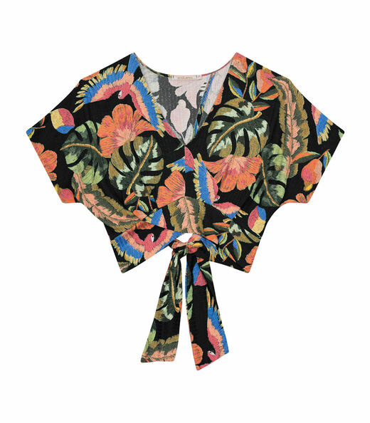 Blusa Feminina Estampada Endless Preto