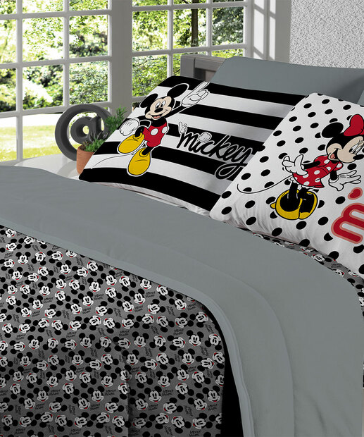 Edredom Casal Dupla Face Mickey Portallar 1 Peça