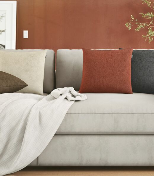 Capa Para Almofada Bouclê Adomes Marrom