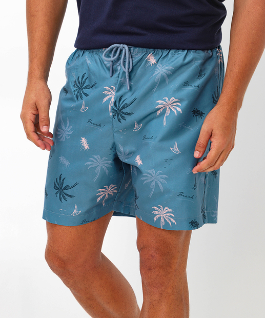 Bermuda Masculina Surf Coqueiro Marisa Azul
